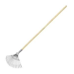 Грабли веерные 18 зубьев, с черенком, оцинкованные, круглый зуб.