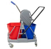 Тележка уборочная 2*17л пластик с универсальным отжимом, Китай