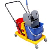Тележка уборочная 2*23л пластик с универсальным отжимом, Китай