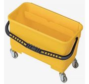 Ведро для мытья окон 24л на колёсах с отжимом для шубок, Китай