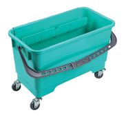 Ведро для мытья окон 22л на колёсах с отжимом для шубок, Турция