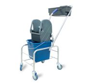 Тележка уборочная 1*16л с  лотком и универсальным отжимом, хром, Россия