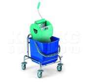 Тележка уборочная 1*15л Roll 15 хром без ручки с роликовым отжимом Dry, TTS