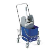 Тележка уборочная 1*25л STING 25 с отжимом и металлической корзинкой
