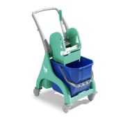 Тележка уборочная 1*25л Nick 25 зелёная с отжимом Tec, TTS