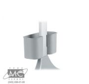 Контейнер для держателя мешка, навесной, серый