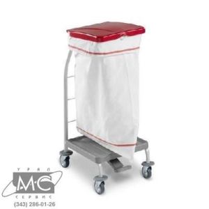 Тележка Dust, пластиковая с педалью и крышкой для мешка 70л