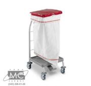 Тележка Dust, пластиковая с педалью и крышкой для мешка 70л