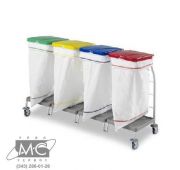 Тележка Dust  для сбора отходов с 4-мя пластиковыми крышками