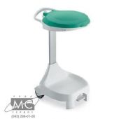 Держатель для мешка SmileW70, с педалью, 2-мя колесами и 2-мя ножками, белый c синей крышкой