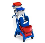 Тележка уборочная 1*25л с универсальным отжимом, держателем мусорного мешка и доп. лотками, ACG