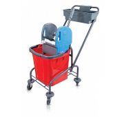 Тележка уборочная 1*25л с  лотком и универсальным отжимом, окрашенный металл, Турция