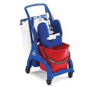 Тележка уборочная 1*25л с универсальным отжимом и держателем мусорного мешка, ACG
