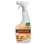 Universal Wood, спрей для очистки полков в банях и саунах с активным хлором.
